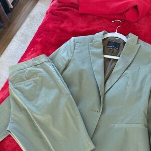 Banana Republic Light Sage Green Women's Blazer and Pants